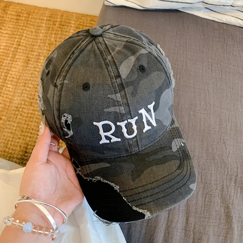 Women's American Style Camo Baseball Cap with Embroidered Design - Image 2