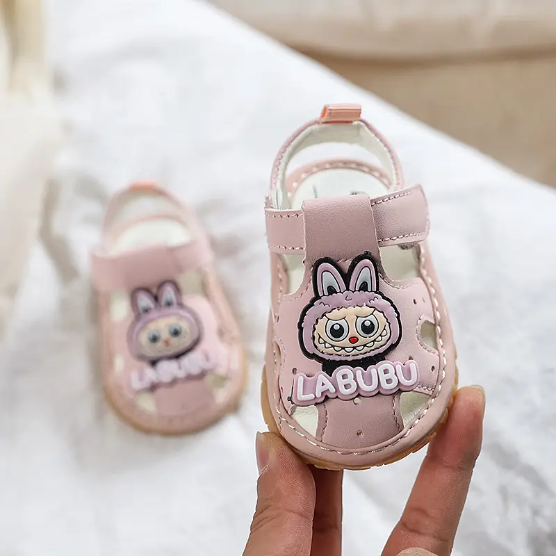 Pink Cute Bunny Baby Sandals for Girls 6-12M