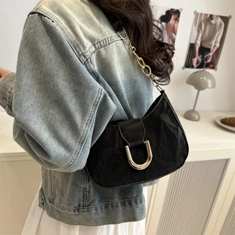 White Vintage Women's Shoulder Bag 2025 Spring New - Image 7