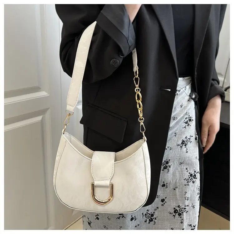 White Vintage Women's Shoulder Bag 2025 Spring New — feature 11