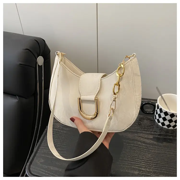 White Vintage Women's Shoulder Bag 2025 Spring New — feature 23