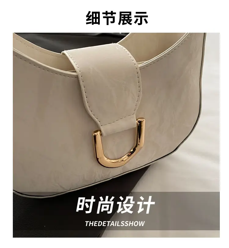 White Vintage Women's Shoulder Bag 2025 Spring New — feature 3