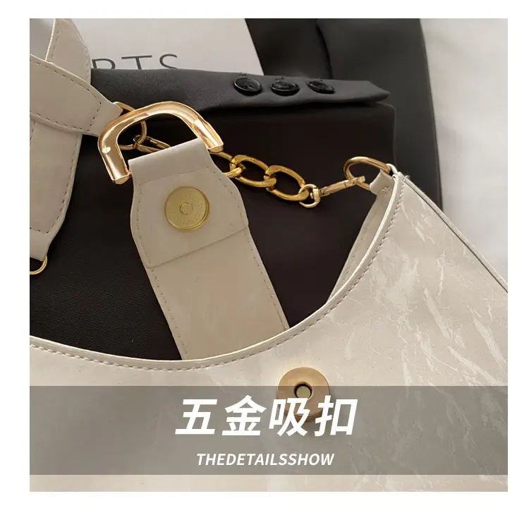 White Vintage Women's Shoulder Bag 2025 Spring New — feature 5