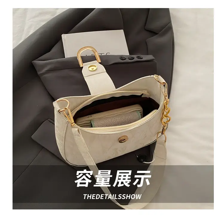 White Vintage Women's Shoulder Bag 2025 Spring New — feature 7