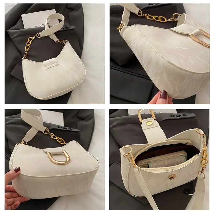 White Vintage Women's Shoulder Bag 2025 Spring New — feature 8