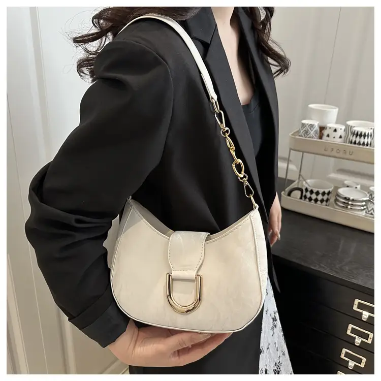 White Vintage Women's Shoulder Bag 2025 Spring New — feature 9