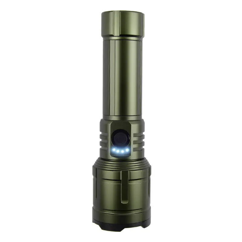 Outdoor Camping Flashlight COB Aluminum Green