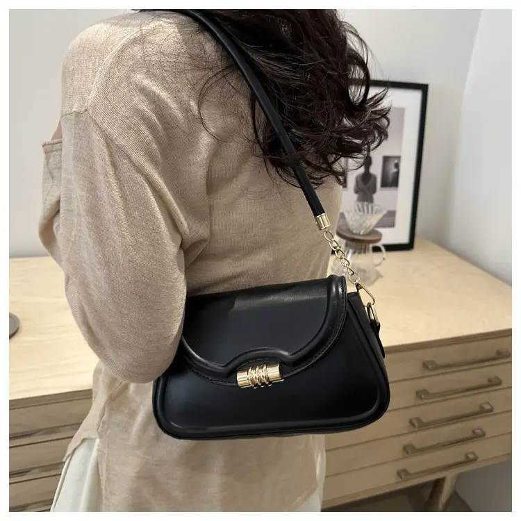 White Underarm Latch Shoulder Crossbody Bag for Women — feature 11