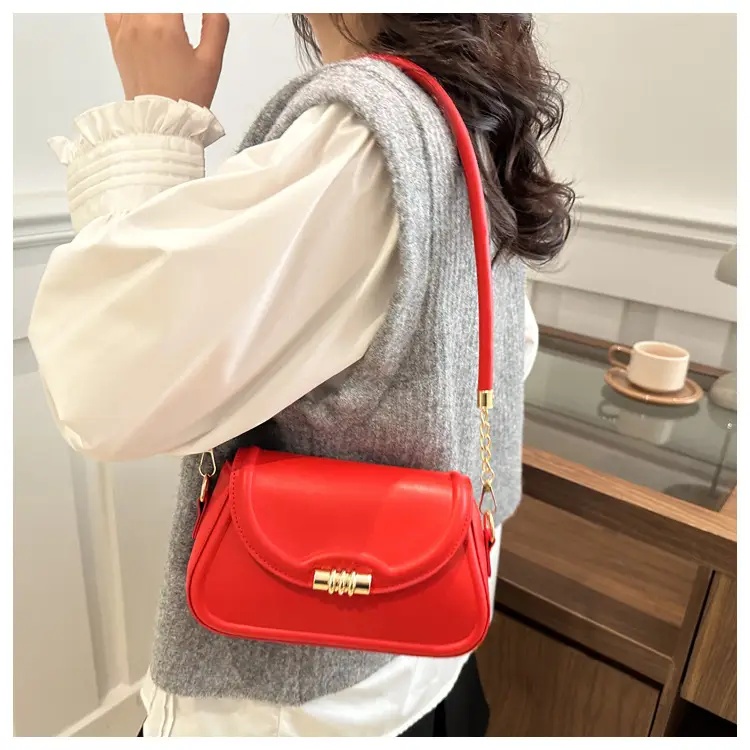 White Underarm Latch Shoulder Crossbody Bag for Women — feature 13