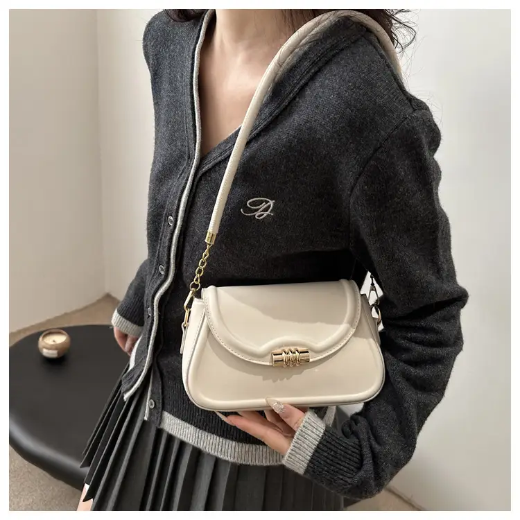 White Underarm Latch Shoulder Crossbody Bag for Women — feature 20