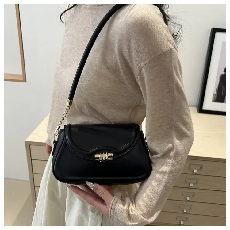 White Underarm Latch Shoulder Crossbody Bag for Women — feature 9