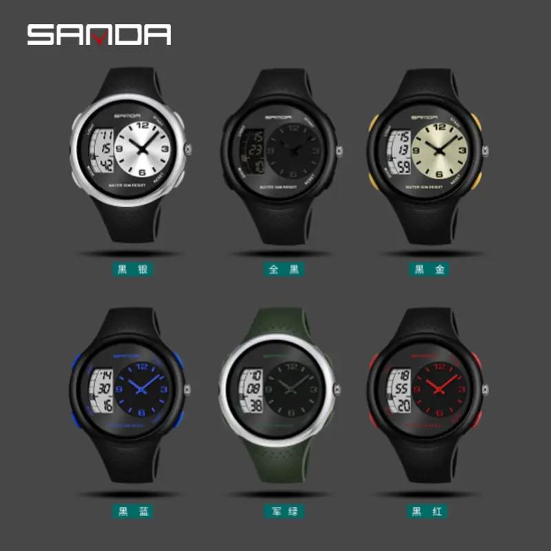 Sanda Men's Waterproof Digital Watch Black - Image 10