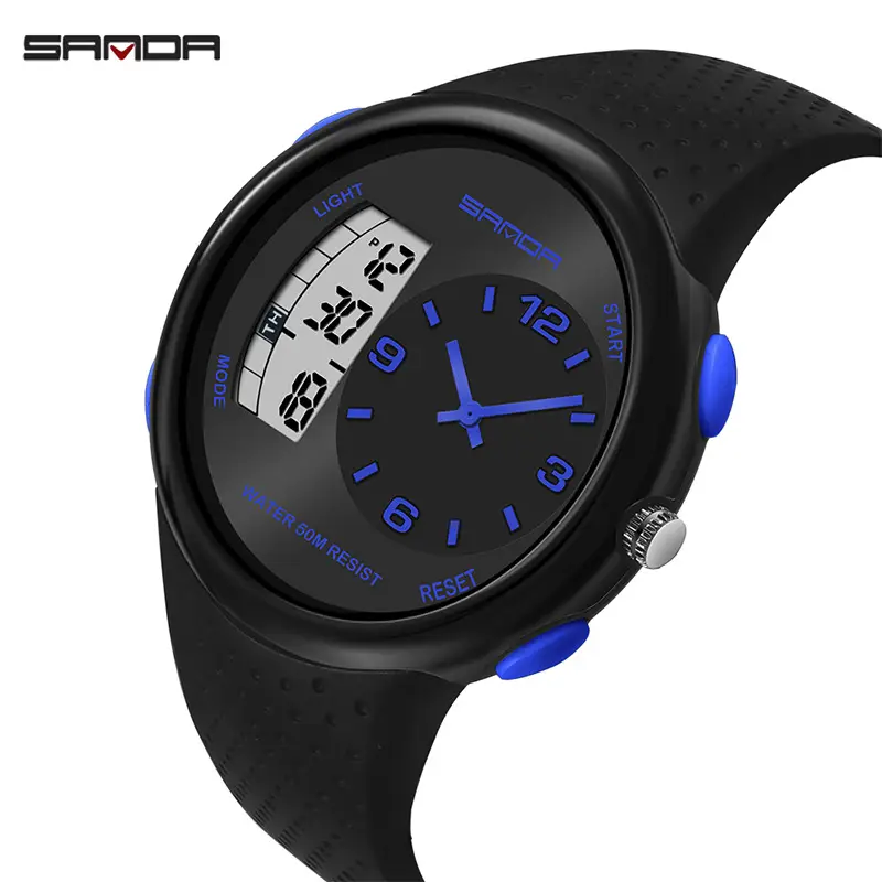 Sanda Men's Waterproof Digital Watch Black - Image 11