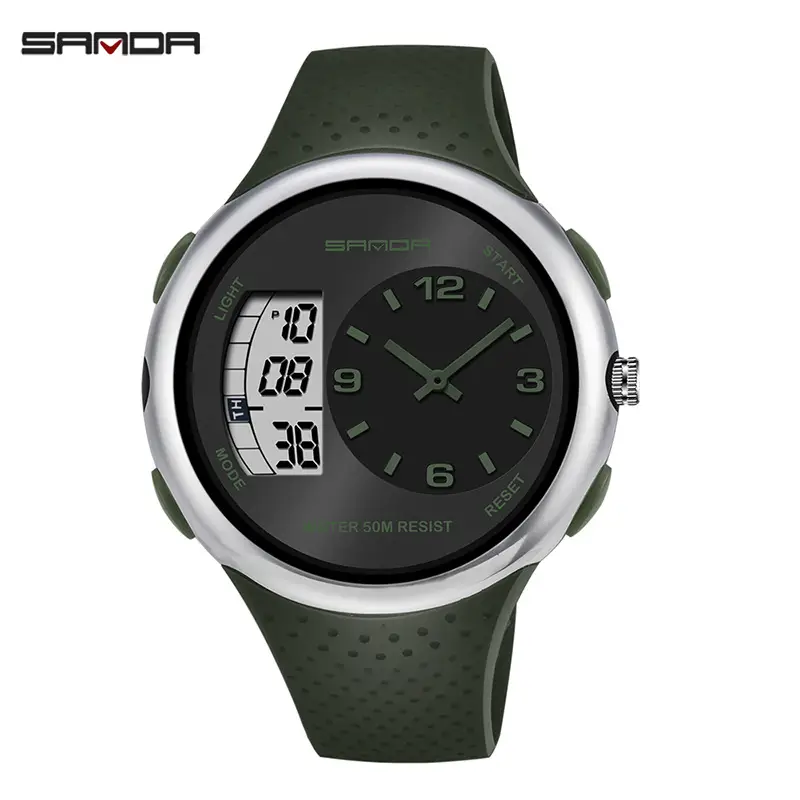 Sanda Men's Waterproof Digital Watch Black - Image 4