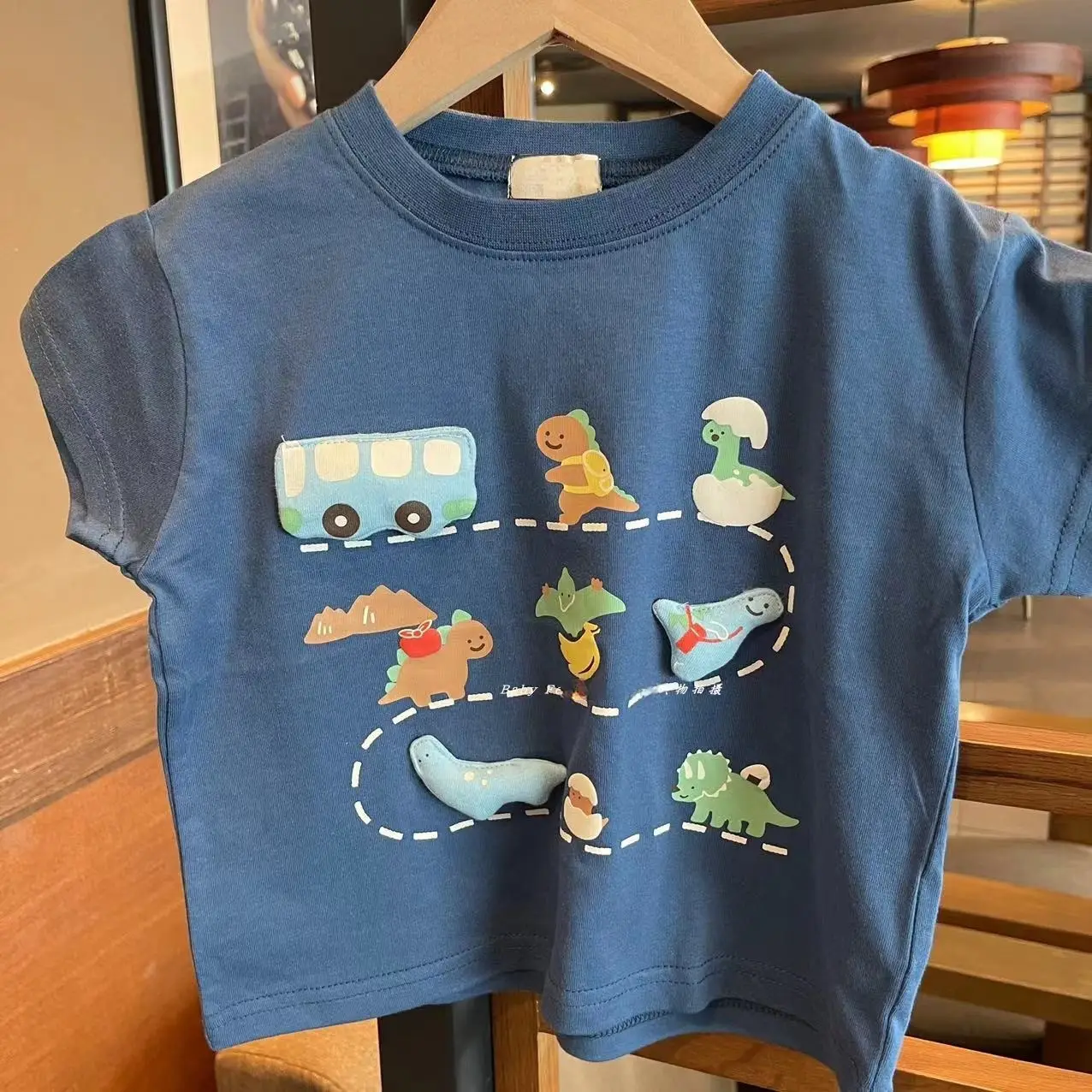 Children's Popcorn T-Shirt Cream 2025 Summer - Image 5