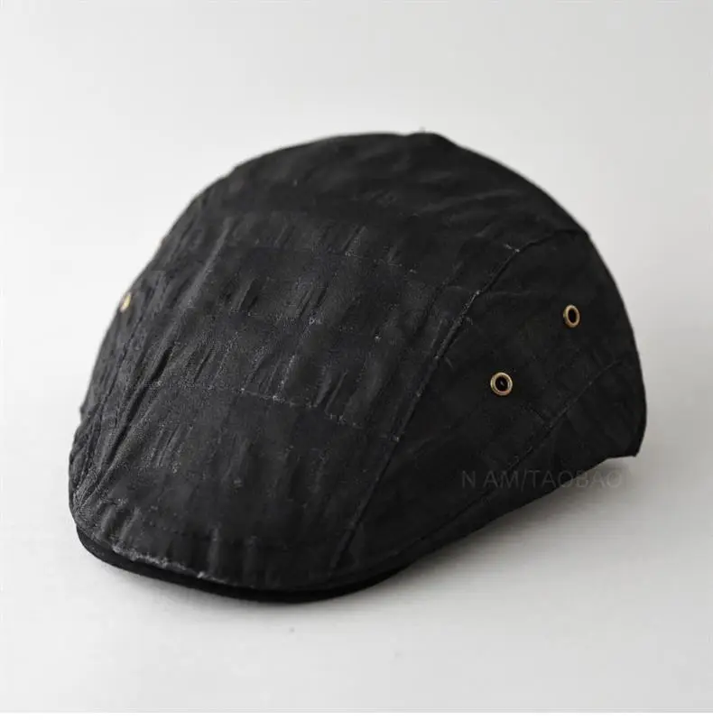 Men's Blue Plaid British Style Cap — feature 9