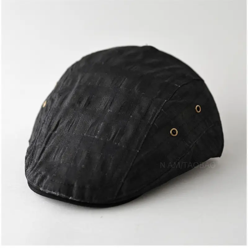 Men's Blue Plaid British Style Cap - Image 4