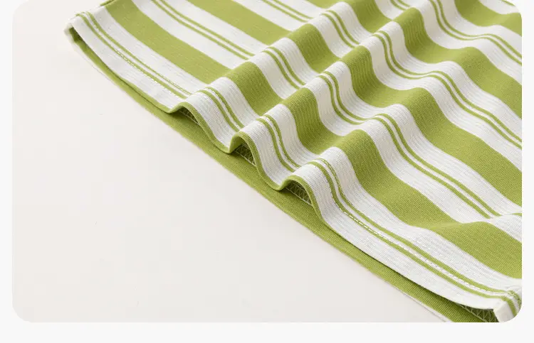 Doodle Striped Baby T-Shirt Green Kids Summer — feature 16