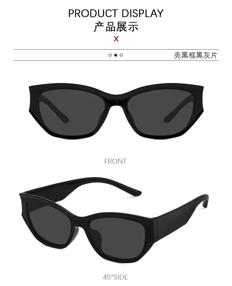 80373Y2K Black Sports Sunglasses with Dark Lens — feature 9