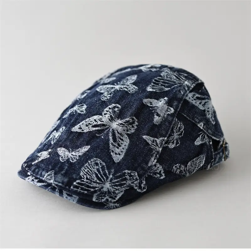 Japanese Butterfly Embroidered Cap Women Casual All Shade - Image 4
