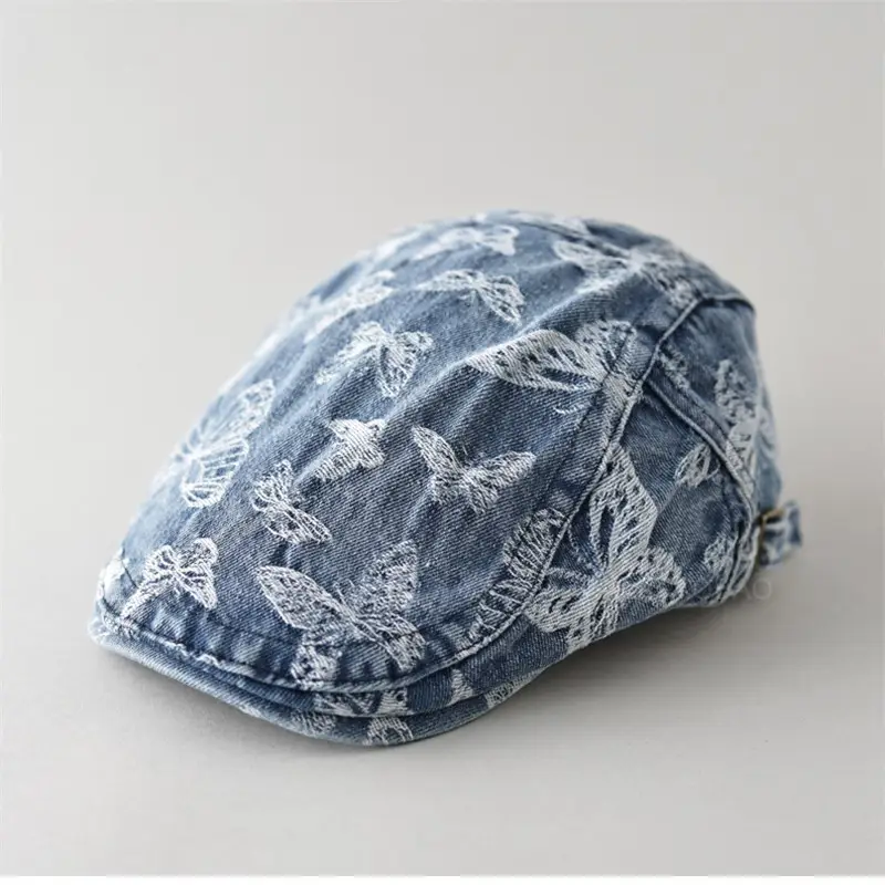 Japanese Butterfly Embroidered Cap Women Casual All Shade - Image 8