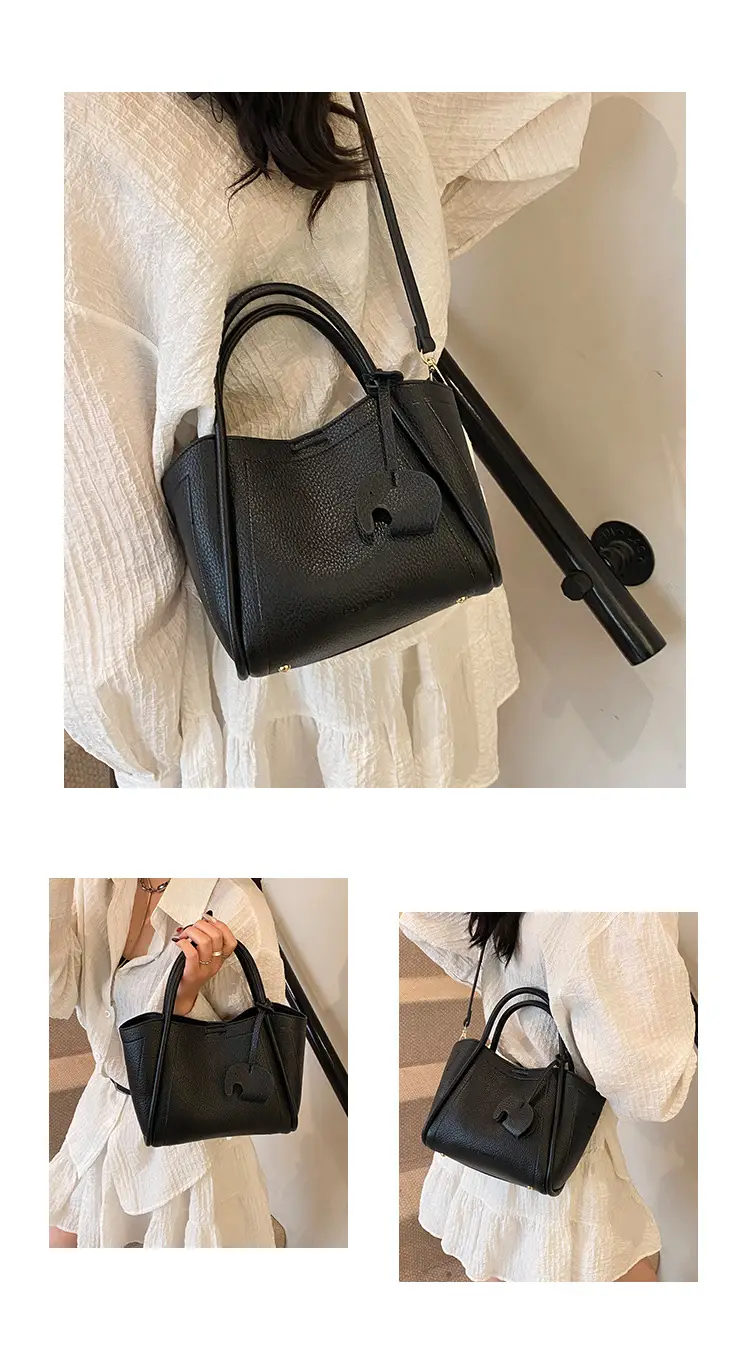 Vintage Fashion Large Capacity Tote Bag Women's 2025 Spring New Fashionable Casual Shoulder Bag Solid Color Simple Crossbody Bag — feature 11