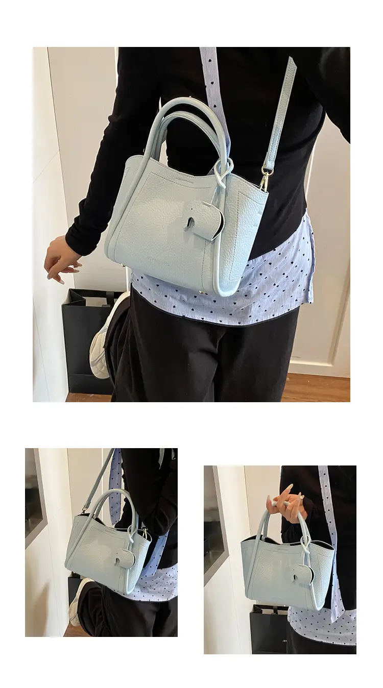 Vintage Fashion Large Capacity Tote Bag Women's 2025 Spring New Fashionable Casual Shoulder Bag Solid Color Simple Crossbody Bag — feature 15