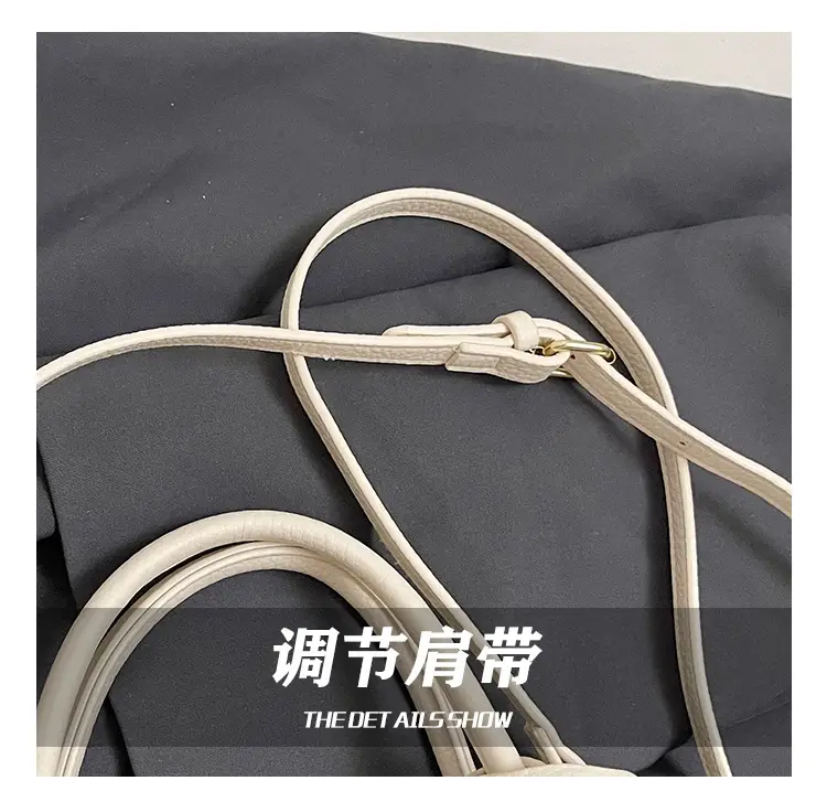 Vintage Fashion Large Capacity Tote Bag Women's 2025 Spring New Fashionable Casual Shoulder Bag Solid Color Simple Crossbody Bag — feature 6