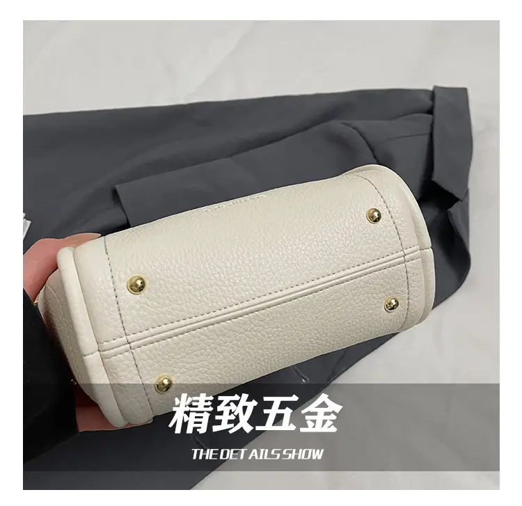 Vintage Fashion Large Capacity Tote Bag Women's 2025 Spring New Fashionable Casual Shoulder Bag Solid Color Simple Crossbody Bag — feature 8