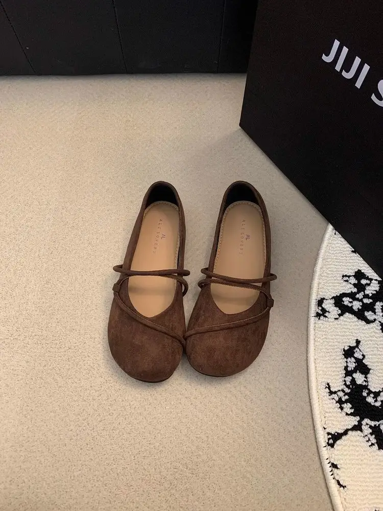 Round Toe Retro Soft Bottom Birkenstocks Shoes Women's 2025 Spring Mary Jane Flat Mori Style Single Shoes Ballet Grandma Shoes — feature 6
