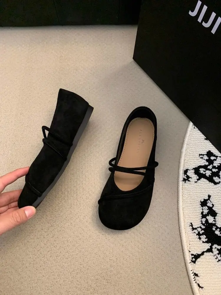Round Toe Retro Soft Bottom Birkenstocks Shoes Women's 2025 Spring Mary Jane Flat Mori Style Single Shoes Ballet Grandma Shoes — feature 8