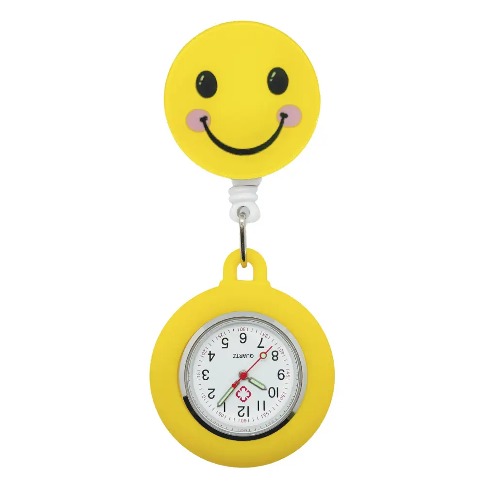 Hard Rubber Nurse Watch with Smiling Face Design