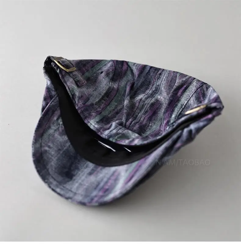 Men Women Stripe Graffiti Cap Spring Purple — feature 6