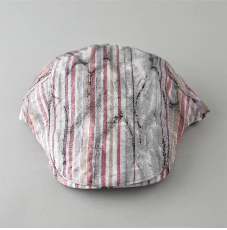 Men Women Stripe Graffiti Cap Spring Purple — feature 7