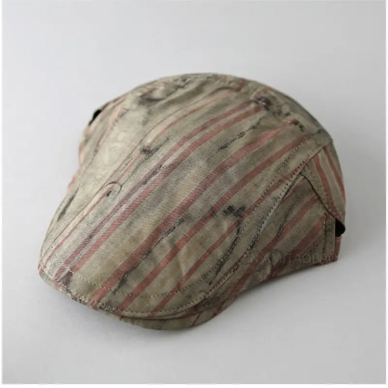 Men Women Stripe Graffiti Cap Spring Purple
