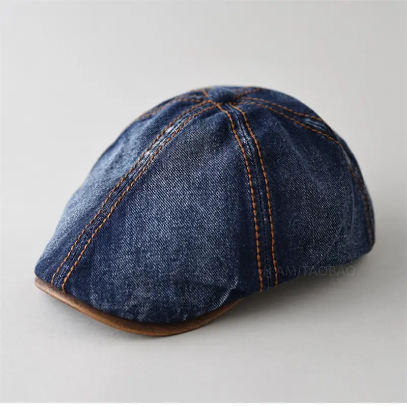 Retro Denim Forward Hat for Men Summer Wear - Image 8