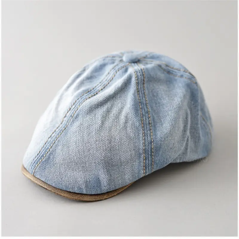 Retro Denim Forward Hat for Men Summer Wear - Image 2