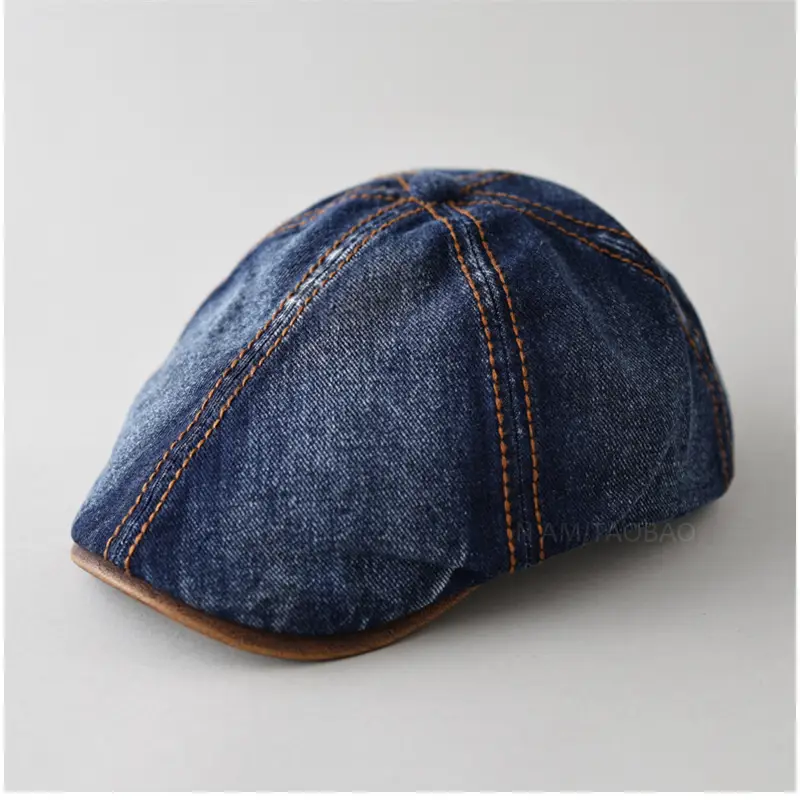 Retro Denim Forward Hat for Men Summer Wear - Image 3