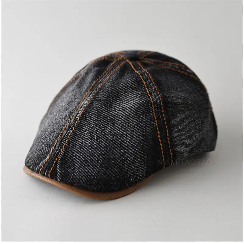 Retro Denim Forward Hat for Men Summer Wear - Image 4