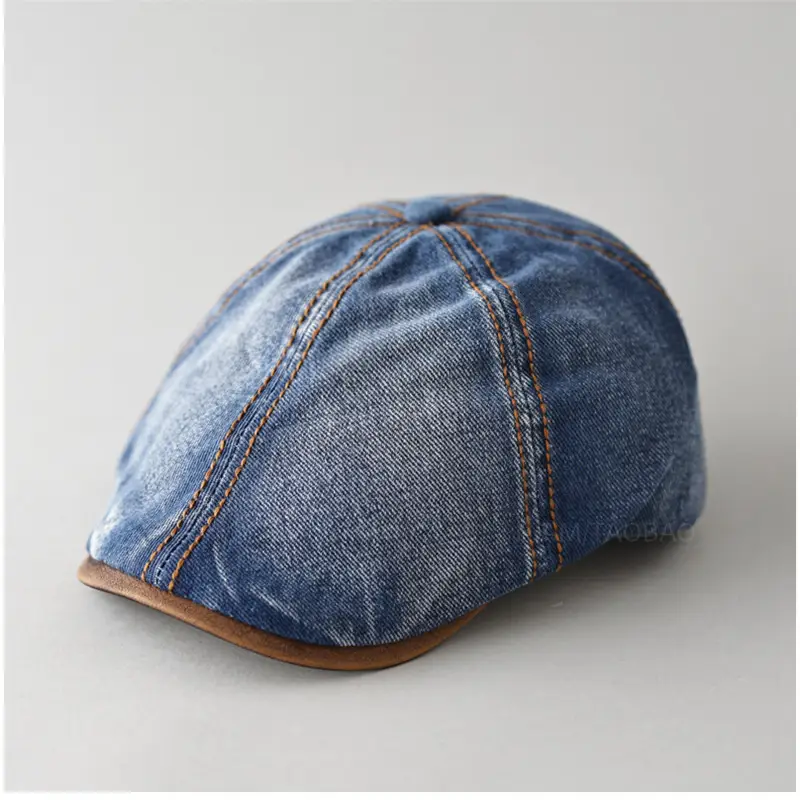 Retro Denim Forward Hat for Men Summer Wear - Image 5