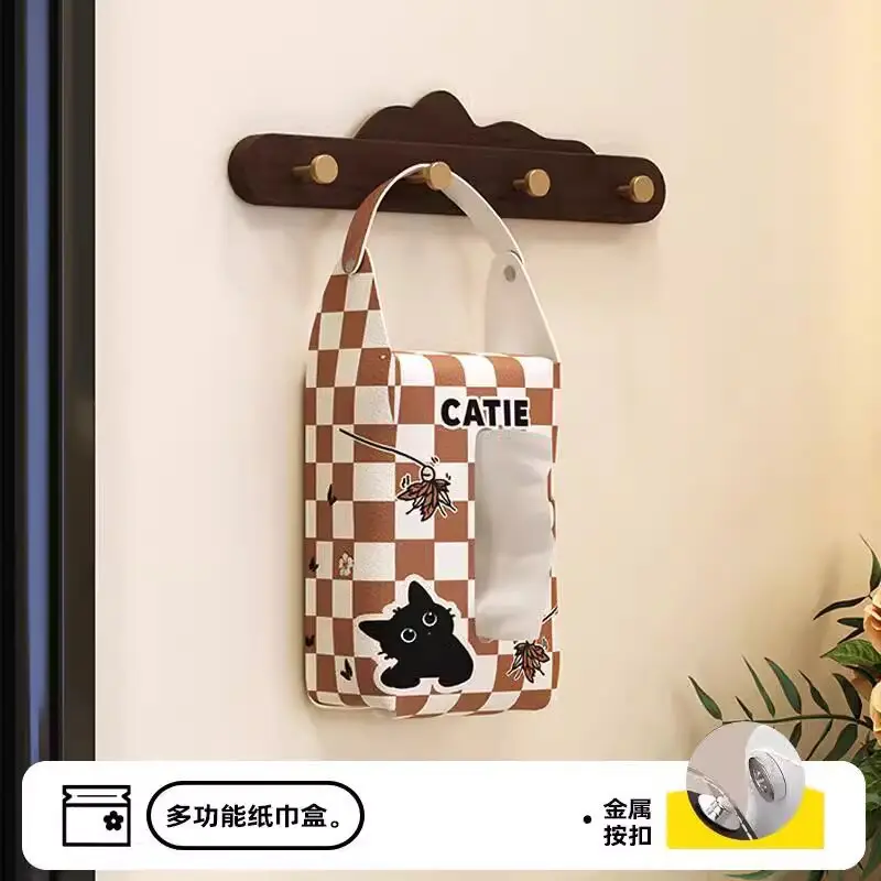 Cat Checkered Cartoon Paper Box for Home - Image 9