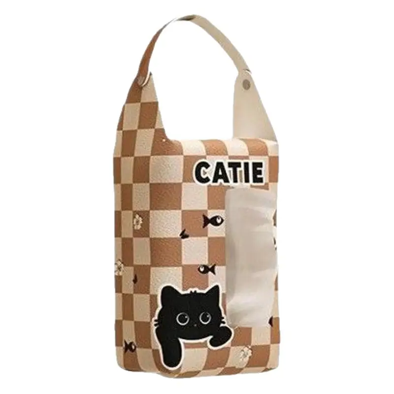 Cat Checkered Cartoon Paper Box for Home - Image 10