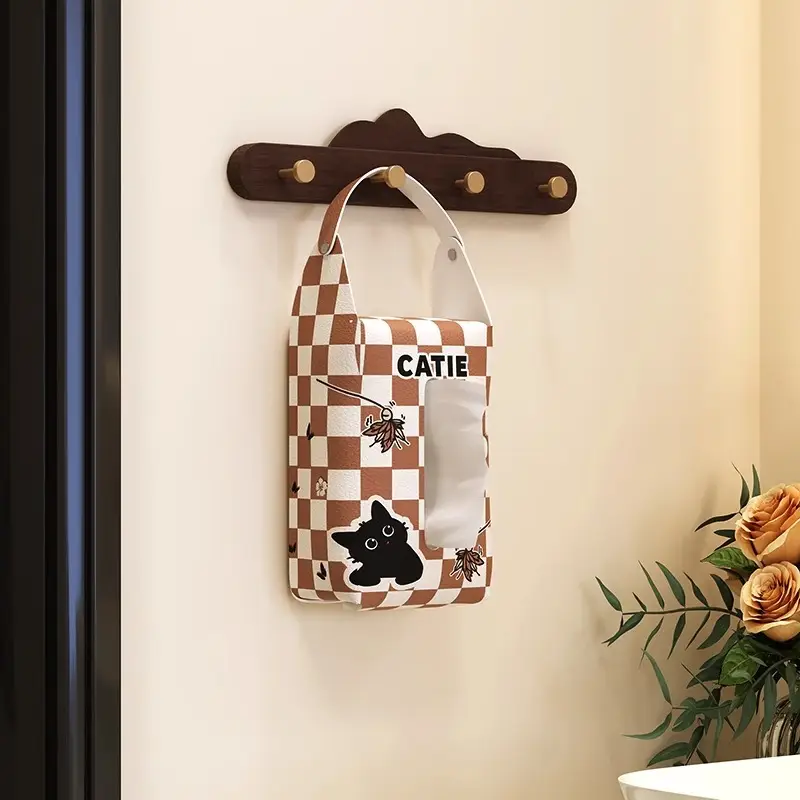 Cat Checkered Cartoon Paper Box for Home — feature 14