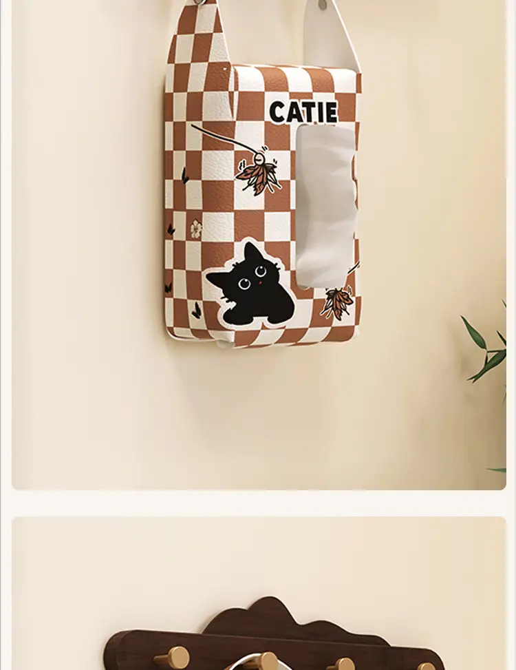 Cat Checkered Cartoon Paper Box for Home — feature 8