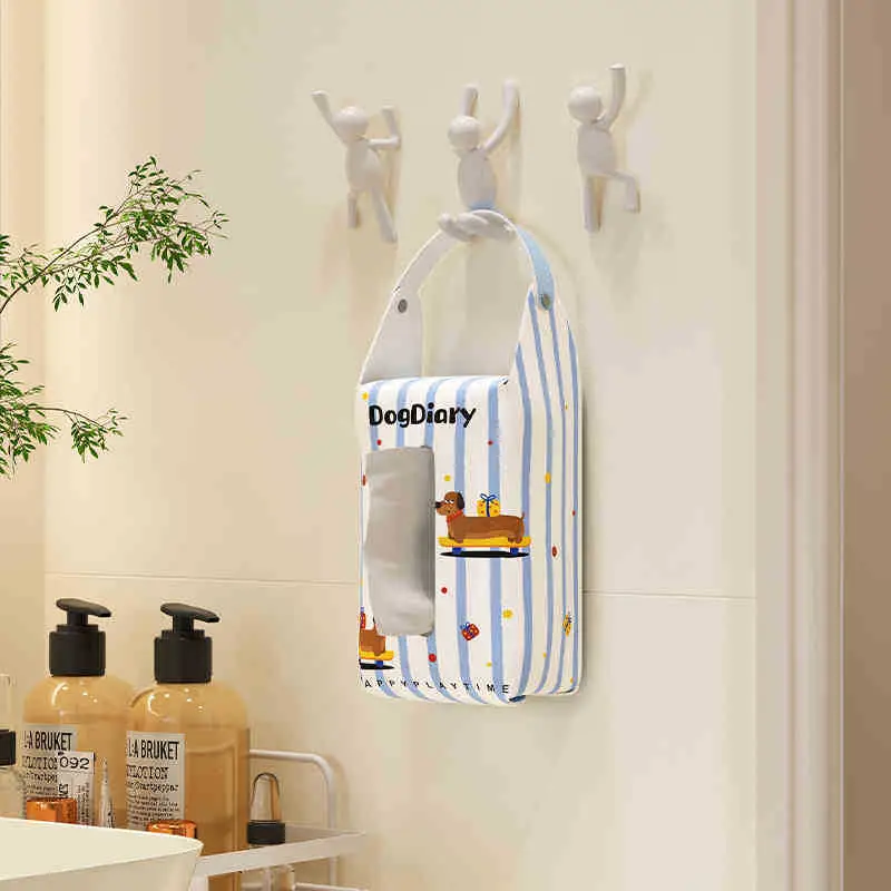 Cat Checkered Cartoon Paper Box for Home - Image 2