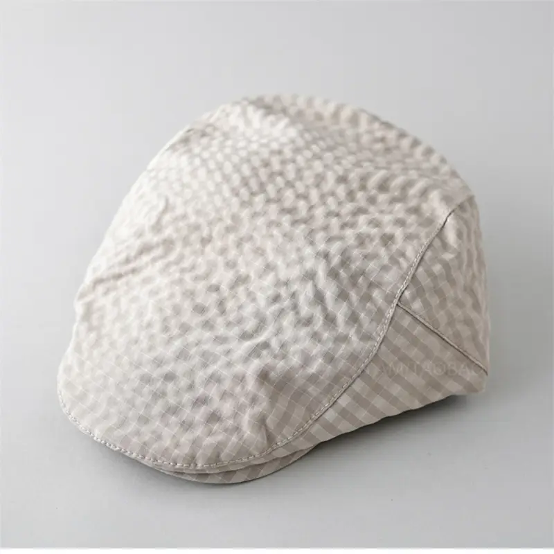 Men & Women Plaid Cap Summer Thin Breathable - Image 7