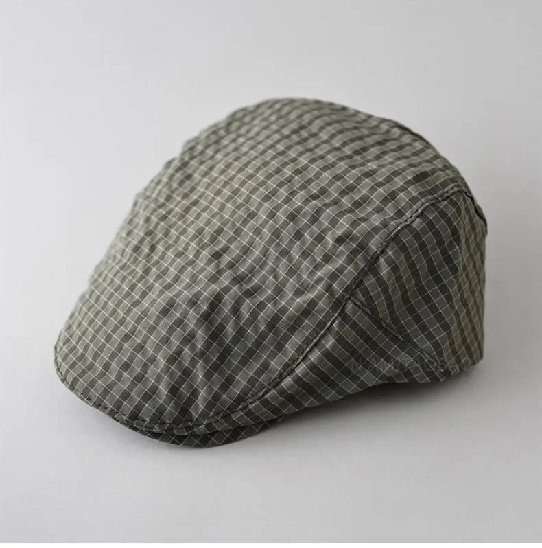 Men & Women Plaid Cap Summer Thin Breathable — feature 11