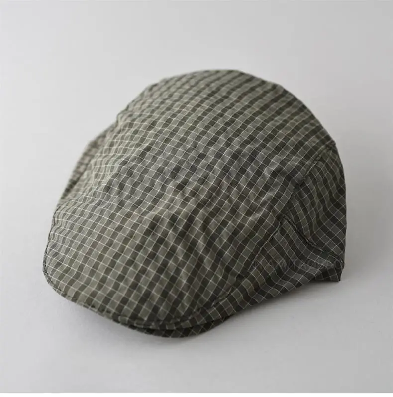 Men & Women Plaid Cap Summer Thin Breathable — feature 3