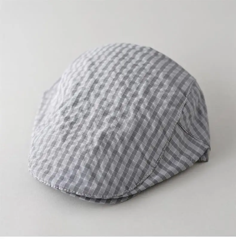 Men & Women Plaid Cap Summer Thin Breathable — feature 4