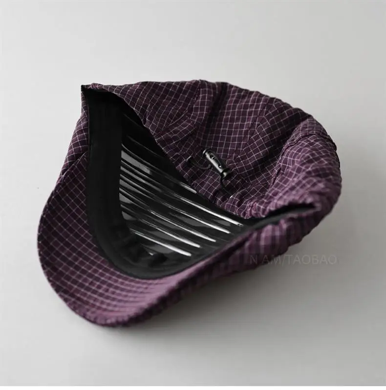 Men & Women Plaid Cap Summer Thin Breathable — feature 7